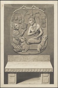 En samling af Waldecks originale kunstværk fra Mesoamerica, boks 13 af 22 af Johann Friedrich Maximilian von Waldeck