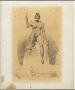 En samling af Waldecks originale kunstværk fra Mesoamerica, boks 1 af 22 af Johann Friedrich Maximilian von Waldeck