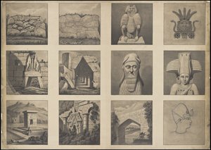 En samling af Waldecks originale kunstværk fra Mesoamerica, boks 20 af 22 af Johann Friedrich Maximilian von Waldeck