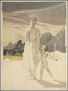 En samling af Waldecks originale kunstværk fra Mesoamerica, boks 3 af 22 af Johann Friedrich Maximilian von Waldeck