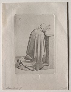 En bedende munk, 1826.