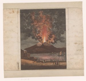 Udbrud af en vulkan af Johann Friedrich Wizani