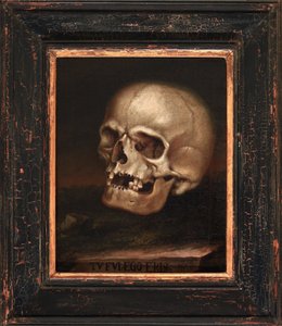 Tysk: Jeg var dig, du bliver mig
Latin: Tu fui, ego eris af Johann Georg Dieffenbrunner