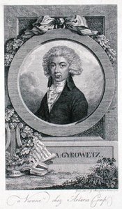 Adalbert Gyrowetz (1763-1850) 1793 (gravering) af Johann Georg Mansfeld