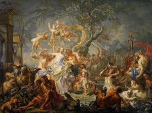 En allegori om vanstyre, 1720-61. af Johann Georg Platzer