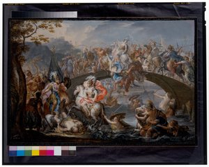 Slaget ved Amazonerne af Johann Georg Platzer