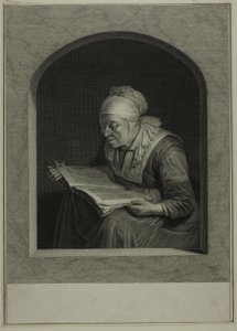 La Liseuse (En kvinde, der læser) af Johann Georg Wille