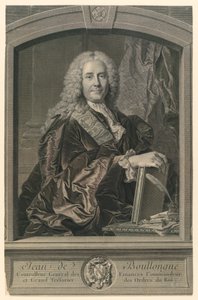 Portræt af Jean de Boullongne af Johann Georg Wille