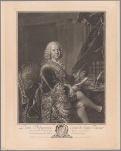 Portræt af Louis Phélypeaux de Saint-Florentin af Johann Georg Wille