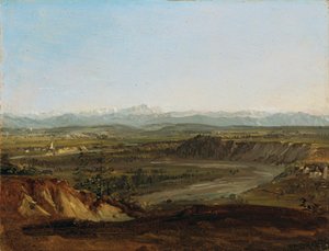 Lechtal med udsigt over Zugspitze af Johann Georg von Dillis