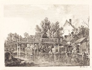 Den lille Isar gangbro af Johann Georg von Dillis