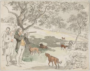 Skydning i forbindelse med kirkens festdag af Johann Georg von Dillis