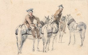 Fire heste af Johann Georg von Dillis