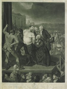 Ludvig XVI på stilladset, 1795. af Johann Gerhard Huck