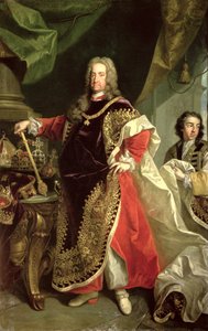 Charles VI (1685-1740), hellig romersk kejser iført klæderne af Det Gyldne Skinds Orden