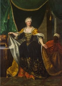 Portræt af Elisabeth Christine af Braunschweig-Wolfenbüttel (1691-1750), hustru til Karl VI, tysk-romersk kejser (1685-1740) af Johann Gottfried Auerbach