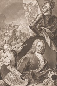 Portræt af Georg Philipp Rugendas 1666-1742, ca. 1745.