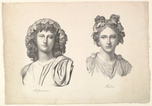 Melpomene og Thalia, 1823-26.