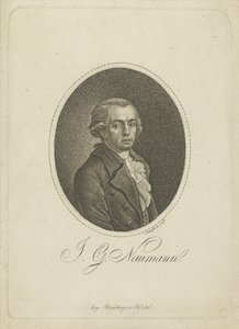 Portræt af komponisten Johann Gottlieb Naumann 1741-1801, ca. 1800. af Johann Gottfried Scheffner