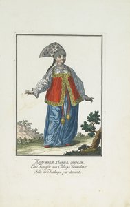 En jomfru fra Kaluga i festkjole af Johann Gottlieb Georgi