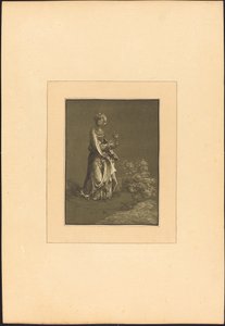 Sankt Barbara af Johann Gottlieb Prestel after Albrecht Altdorfer