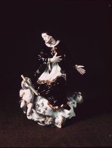 Meissen-figur af Sankt Johannes Nepomuk, fra en barokgruppe, ca. 1731 (porcelæn)