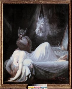 Mareridtet. Maleri af Johann Henrich Fussli (Fuseli) (1741 - 1825), schweizisk skole