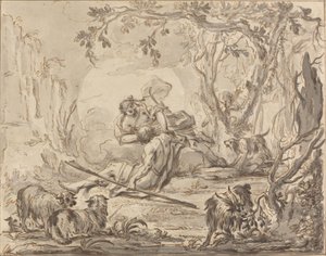 Diana og Endymion af Johann Heinrich Keller