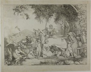 Amorernes auktion af Johann Heinrich Ramberg