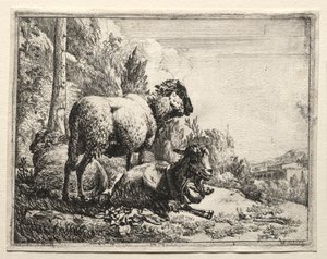 Ged med klokke, 1665. af Johann Heinrich Roos