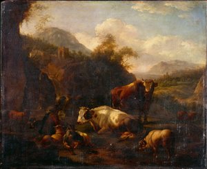Landschaft af Johann Heinrich Roos