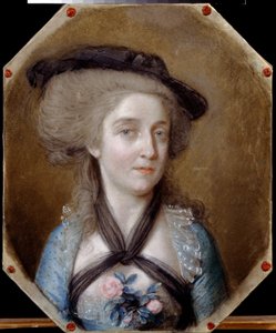 Portræt af Louis de Menard (Levis de Menars) (Portræt af Loewis af Menar). Værk af Johann Heinrich Schmidt (1749-1829), pastel på pergament