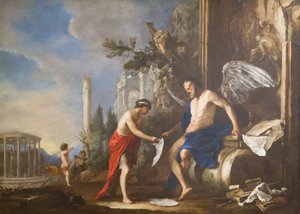 Allegori af tid, Chronos og Eros af Johann Heinrich Schonfeldt