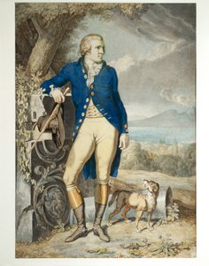 Portræt af Johann Wolfgang von Goethe på landet (akvarel på papir)