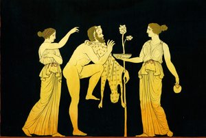 To maenads tilbyder vin til Dionysos ca. 1796 af Johann Heinrich Wilhelm Tischbein