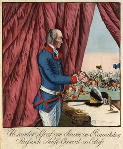 Feltmarskal Generalissimo Prins Alexander Suvorov 1729-1800, ca. 1790. af Johann Hieronymus Loeschenkohl