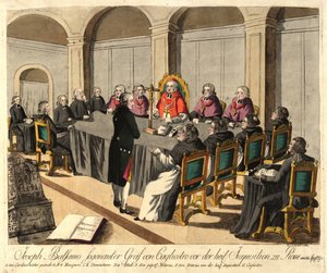 Joseph Balsamo, comte de Cagliostro, før inkvisitionen i Rom den 14. april 1791, 1791.
