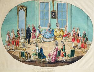 Nytårsfejring i Wien i 1782, 1783 (kobberstik med wc) af Johann Hieronymus Loeschenkohl