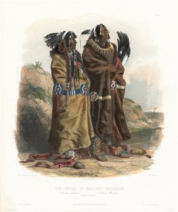 Sih-Chidä og Mahchsi-Karehde af Johann Hürlimann, after Karl Bodmer