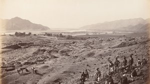 River Gorge over Lalpura ser mod Bassaule, ca. 1878 (foto) af Johann Hulsman