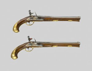Par Flintlock Pistols, Tyskland, 170030. af Johann Jacob Behr