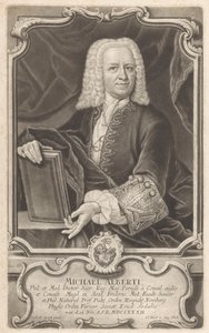 Portret van Michael Alberti af Johann Jacob Haid