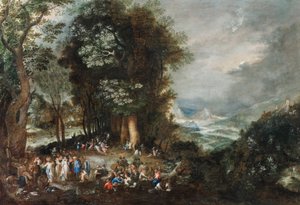 Sutler-lejr i udkanten af ​​skoven af Johann Jakob Hartmann