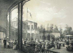 Jernbanestationen i Pavlovsk, 1840-1850. af Johann Jakob Meier