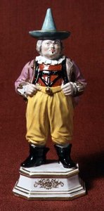 Figur af en hofnarr, efter en gravering af Boetius, Meissen, midten af 1700-tallet af Johann Joachim Kaendler