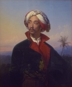 Portræt af prins Raden Saleh Syarif Bustaman (1811-1880) af Johann Karl Bähr