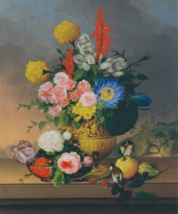 Stilleben med en buket blomster af Johann Knapp