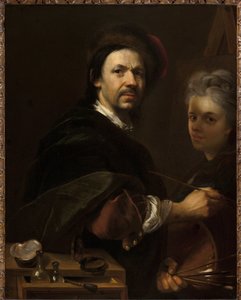 Selvportræt med kone - Selvportræt med kone - Jan (Johann) Kupecky (Kupetzky) (1667-1740). olie på lærred