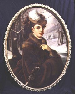 Portræt af en elegant østrigsk dame af Johann Kurtweil
