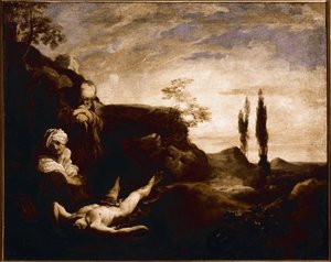 Abel græder af sine forældre (olie på lærred, ca. 1630)